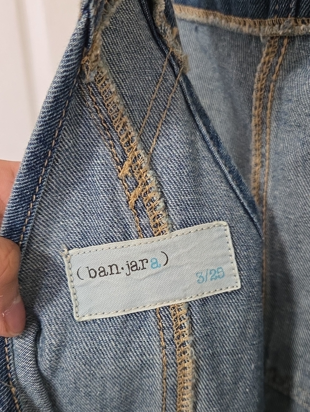 Ban.Jara Blue Denim Barrel Leg Overalls Adjustable Strap Casual Utility Jumpsuit - Picture 8 of 9
